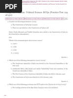 Political Science MCQs Practice Test 125 PDF