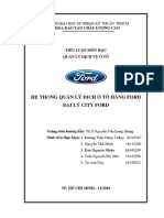 Tiểu luận Quản lý dịch vụ ô tô (City Ford)