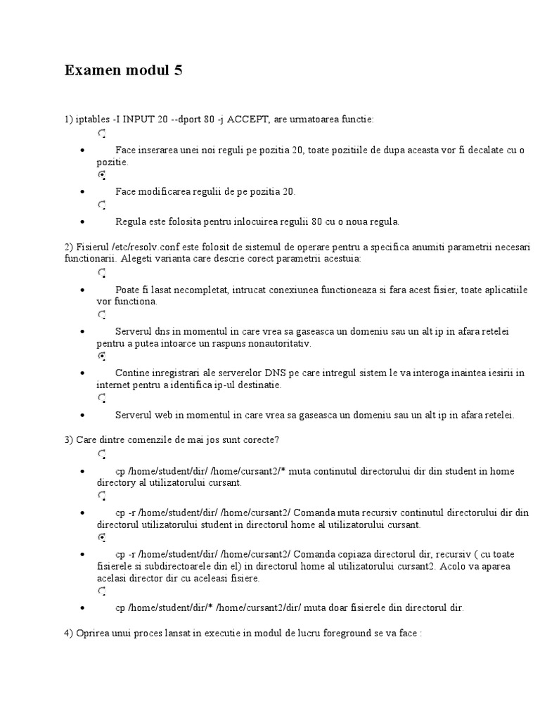 Examen Modul 5 | PDF