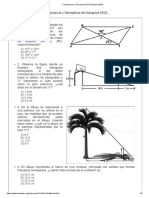 Congruencia y Semejanza de Triángulos Evaluacion PDF