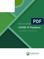BCOHRC – COVID-19 Pandemic Policy Statement