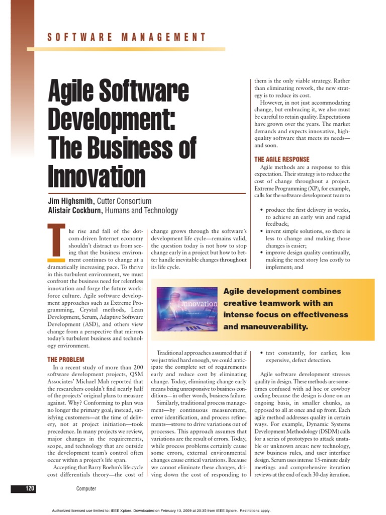 Summary Agile v1290 PDF | PDF | Agile Software Development | Software ...