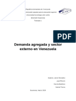 demanda agregada y sector externo en venezuela
