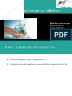 Gestão Dos Recursos Hídricos - 10ºANO