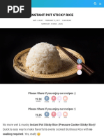 Instant Pot Sticky Rice Recipe - Pressure Cook Recipes