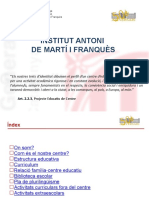 Presentació de L'institut Antoni de Martí I Franquès 2020