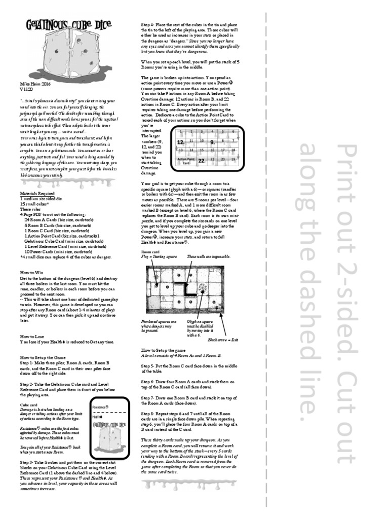 Gelatinous Cube Rules 1120 PDF PDF Gaming Leisure