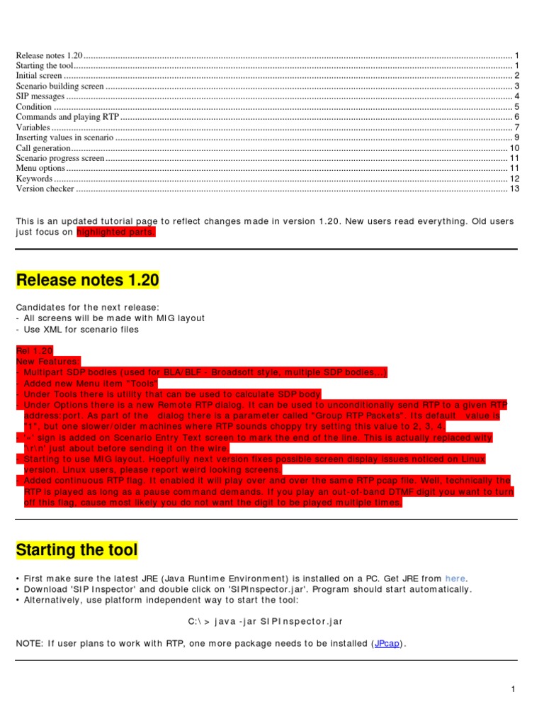 SIP Inspector 1.20 Release Notes | PDF | Session Initiation Protocol ...
