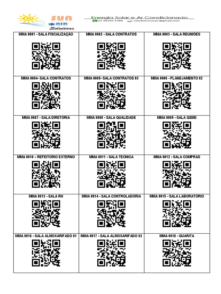 Controle de Equipamentos Ar Condicionado Qr-Code PDF | PDF