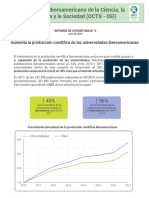 2019 - Informe de Coyuntura #05 Aumenta La Producción Científica de Las Universidades Iberoamericanas