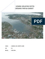 Foto Udara Wilayah Kota Manokwari Papua Barat
