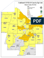 COVID-19 Case Ranges by Zipcode in Monroe County 