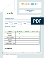 06 Examen Enero Sexto Grado 2020