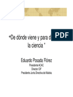 Hacia Dónde Va La Ciencia - DR Eduardo Posada Flórez