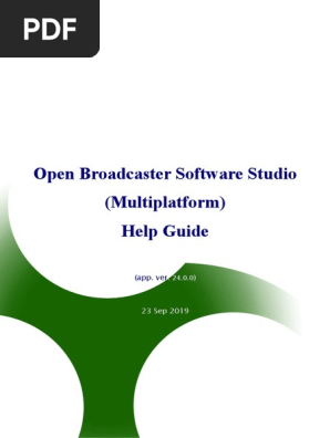 Obs Studio Help Guide 19 09 23 Menu Computing Streaming Media