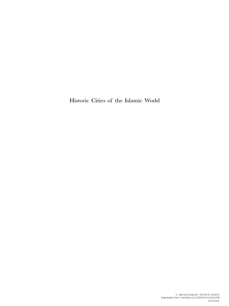 Historic Cities Of The Islamic World Pdf