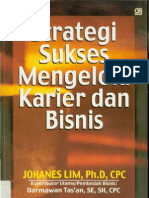 Strategi Sukses Mengelola Karier Dan Bisnis Johanes Lim