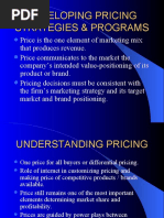 Developing Pricing Strategies & Programs