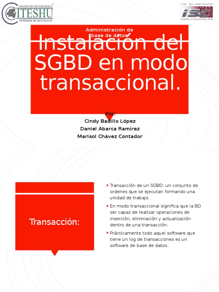 2.4 Instalacion de SGBD de Forma