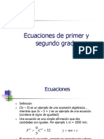 3 Ecuaciones de Primer y Segundo Grado PDF