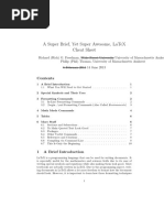 A Super Brief, Yet Super Awesome, LaTeX Cheat Sheet