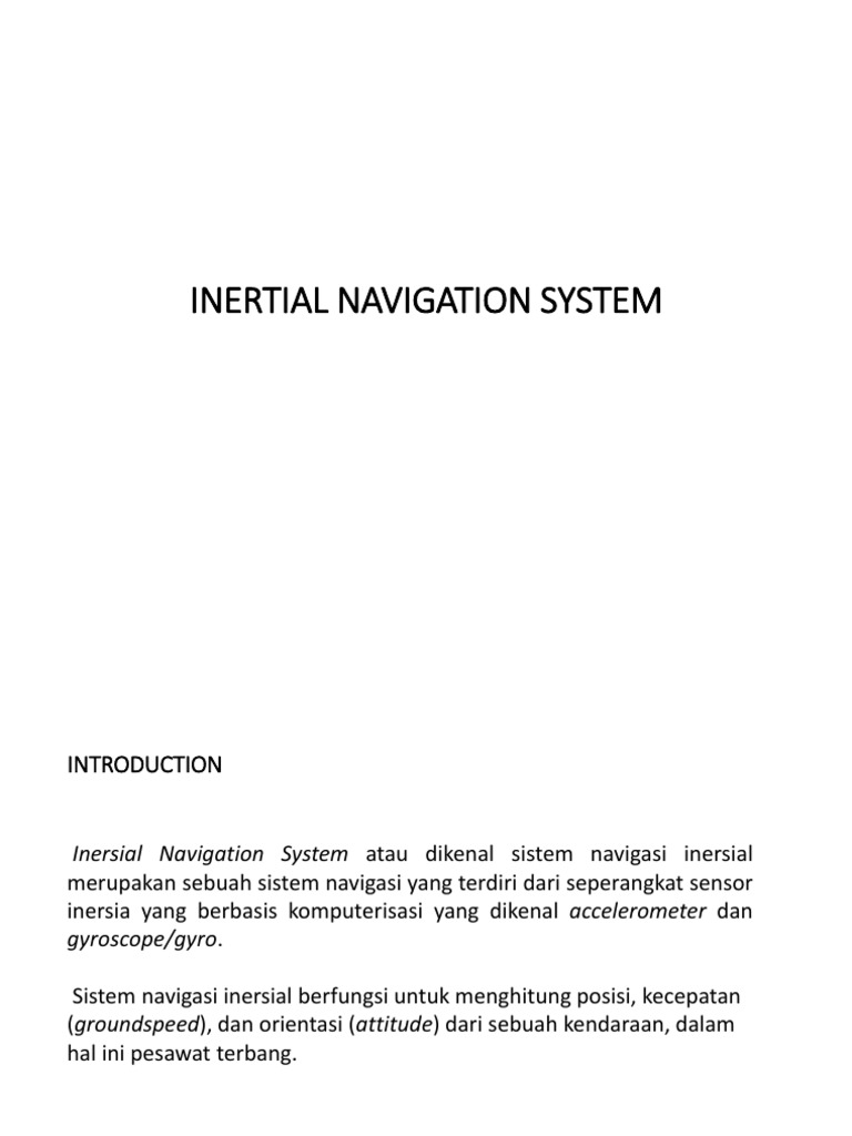Inertial Navigation System | PDF | Sains & Matematika | Komputer