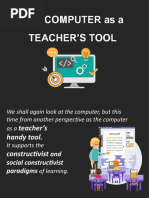 THE COMPUTER As A TEACHER'S TOOL