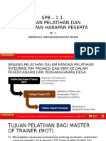 SPB 1.1. Tujuan Pelatihan dan UHP