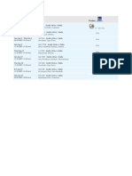 Cricket Schedule