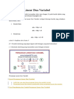 Persamaan Linear Dua Variabel