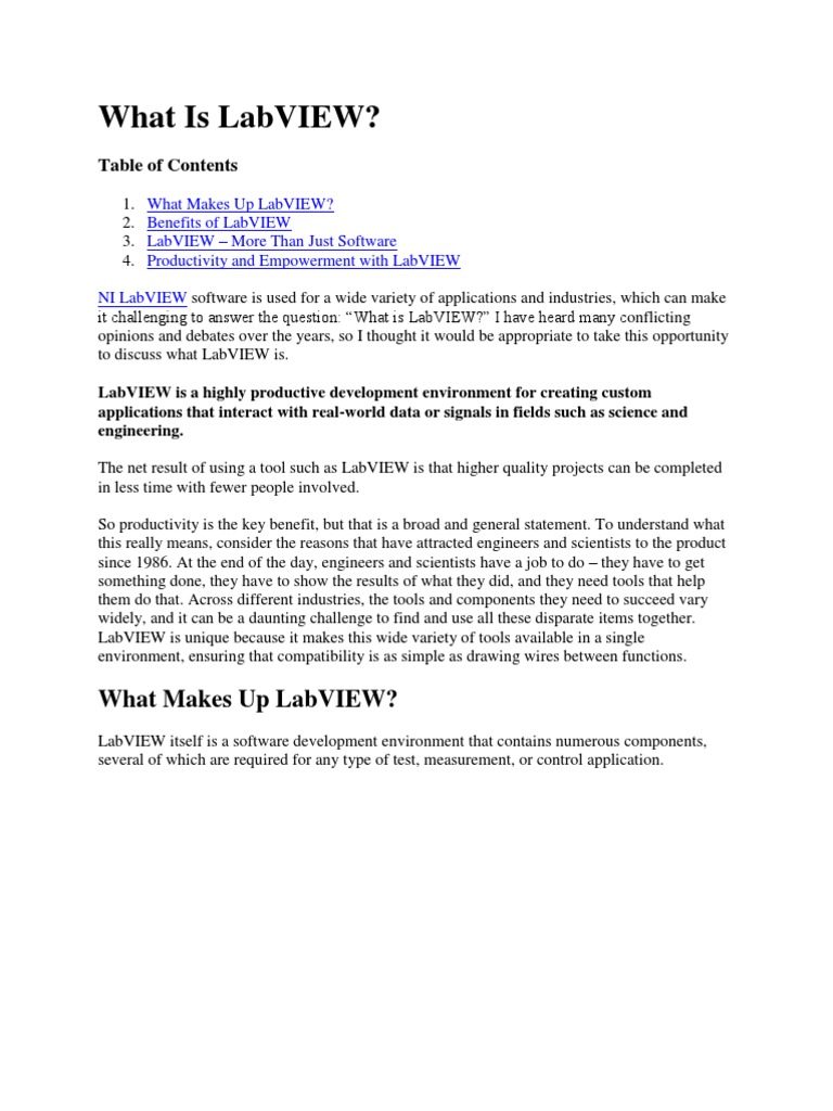 What Is Labview | PDF | Computer Programming | Programming Language