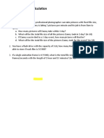 Mensuration and Calculation Practice