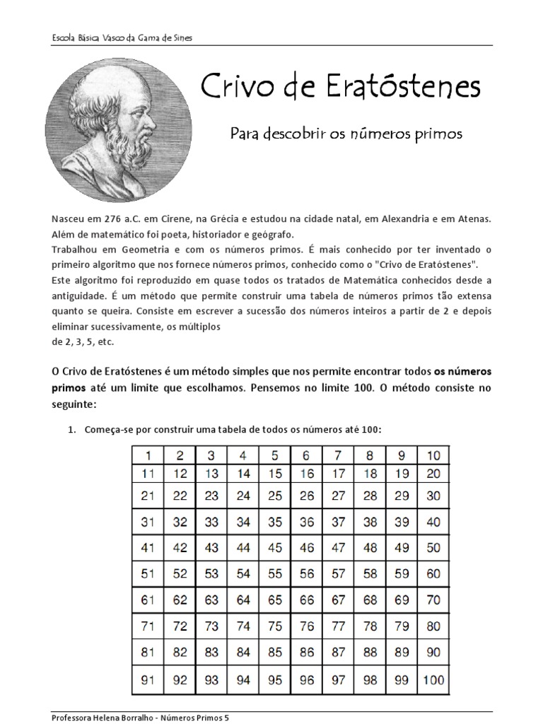 Crivo de Eratóstenes
