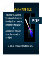 Definition of NDT (NDE)