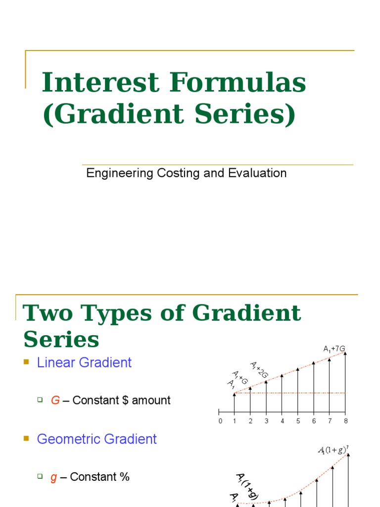 Geometric Gradient Series Overview | PDF | Present Value | Interest