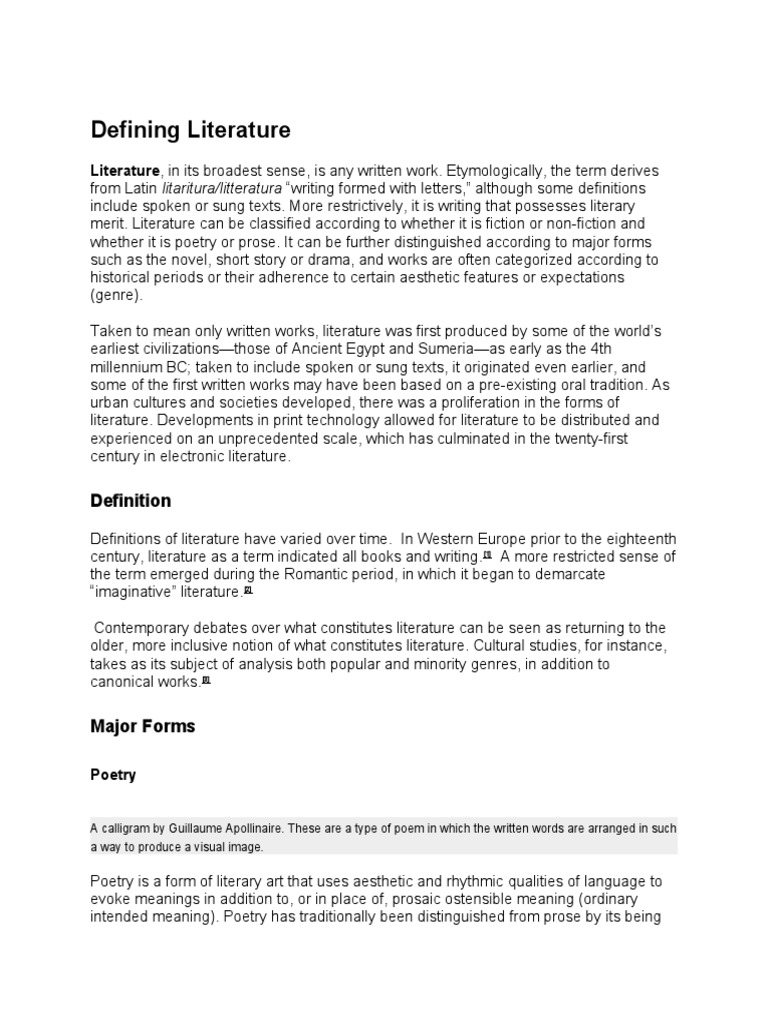 Defining The Forms Of Literature An Overview Of Poetry Prose Drama
