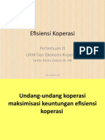 Efisiensi Koperasi