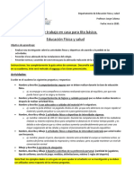 6° ED.FISICA Guía para trabajo en casa Prof. Jorge Coloma