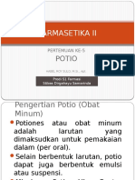 Pertemuan 5 Farmasetika Ii (Potio)