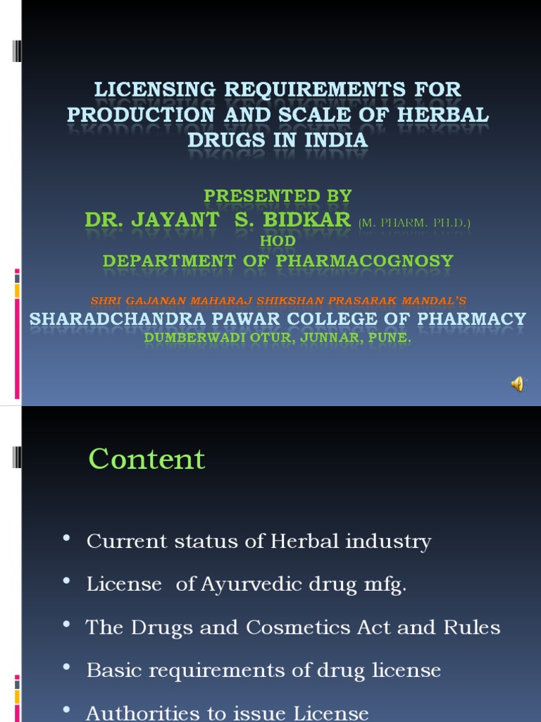 Licence Requirements For Ayurvedic Medicine PDF Ayurveda Cosmetics