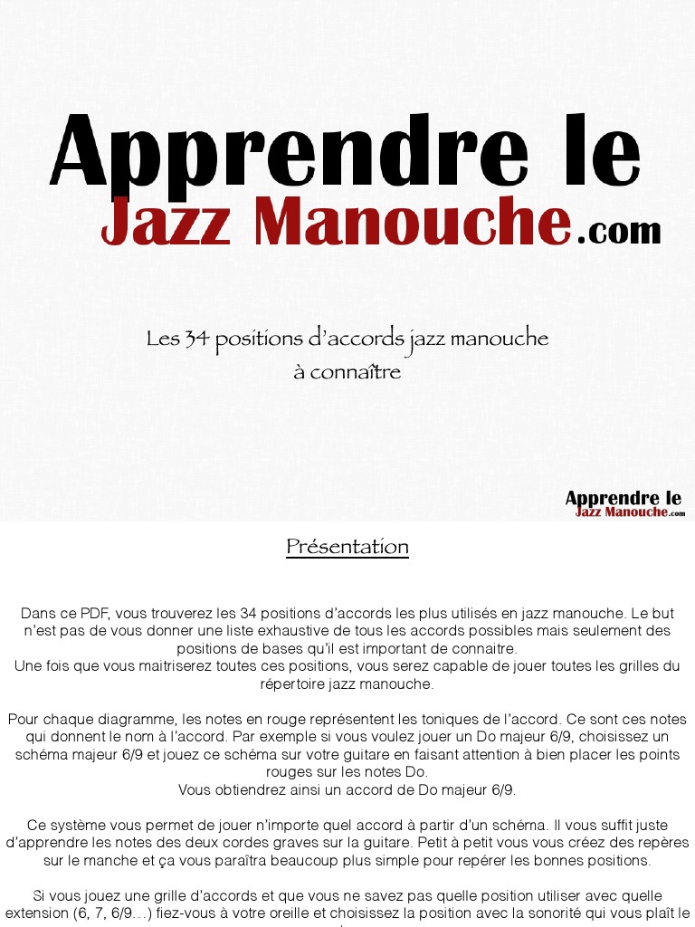 vidéo du site www.jazz-manouche.info : les positions d'accords