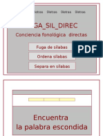 JUEGOS CONCIENCIA FONOLÓGICA I Fuga Sil Direc