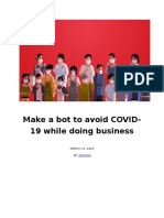 Make A Bot To Avoid COVID While Doing Business