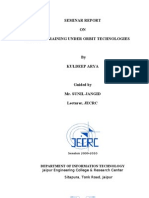 Seminar Report ON Summer Training Under Orbit Technologies: Department of Information Technology
