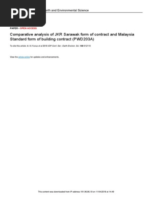 Comparative Analysis Of Jkr Sarawak Form Of Contra Arbitration Malaysia