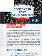 Context in Text Development