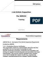 First Article Inspection FAI AS9102 Presentation