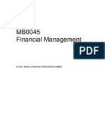 MB0045 Financial Management: C C C C