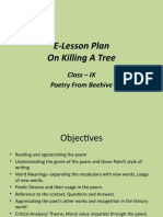 E-Lesson Plan on Killing A Tree Poetry Analysis