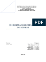 Administraciòn de Finanza Empresarial